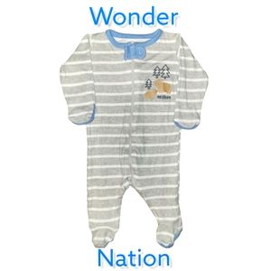 5/$25 Zipper Up Footies Size NB